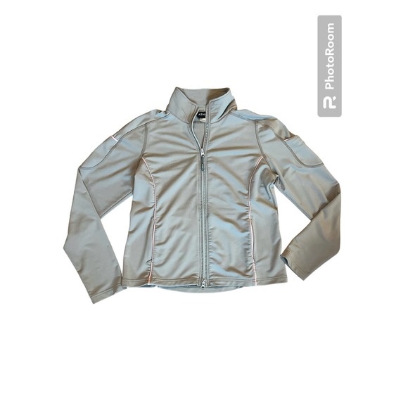 Athleta Vintage Full Zip Grey Jacket Women’s Large - Picture 1 of 6